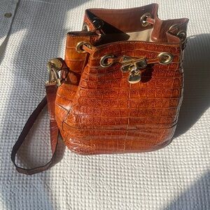 Genuine crocodile leather crossbody purse by Tequendama Bogota.